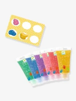6 Tubes De Peinture à Doigts Paillettes - DJECO Jaune - Djeco 5 6 Tubes De Peinture à Doigts Paillettes - DJECO Jaune - Djeco -Petit Monde Promos Boutique 6 tubes de peinture a doigts paillettes djeco 2