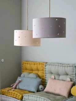 Abat-jour à Suspendre Motifs Perforés Rose Poudré - Vertbaudet -Petit Monde Promos Boutique abat jour a suspendre motifs perfores 5