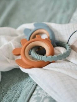 Anneaux De Dentition En Bois Et Silicone Multicolor - Vertbaudet -Petit Monde Promos Boutique anneaux de dentition en bois et silicone 3