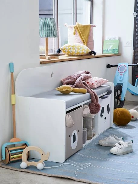 Banquette LIGNE SIRIUS Blanc/gris - Vertbaudet 3 Banquette LIGNE SIRIUS Blanc/gris - Vertbaudet – Image 3