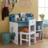 Bureau Maternelle ROAAR Blanc Moyen Uni Avec Decor - Vertbaudet