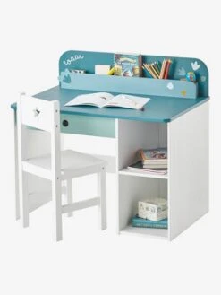 Bureau Maternelle ROAAR Blanc Moyen Uni Avec Decor - Vertbaudet -Petit Monde Promos Boutique bureau maternelle roaar 2
