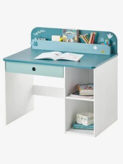 Bureau Maternelle ROAAR Blanc Moyen Uni Avec Decor - Vertbaudet -Petit Monde Promos Boutique bureau maternelle roaar 3