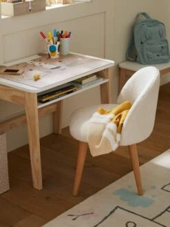 Chaise Fausse Fourrure Maternelle Ivoire - Vertbaudet -Petit Monde Promos Boutique chaise fausse fourrure maternelle 3