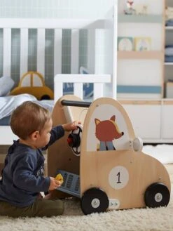 Chariot De Marche Avec Freins EN VOITURE SIMON En Bois FSC® Multicolore - Vertbaudet -Petit Monde Promos Boutique chariot de marche avec freins en voiture simon en bois fsc 4