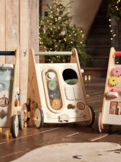 Chariot De Marche Avec Freins HANOÏ En Bois FSC® Multicolore - Vertbaudet -Petit Monde Promos Boutique chariot de marche avec freins hanoi en bois fsc 2