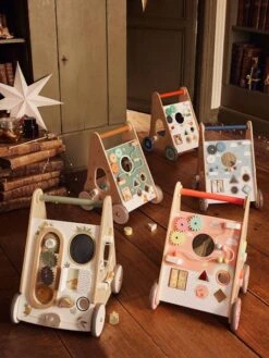 Chariot De Marche Avec Freins HANOÏ En Bois FSC® Multicolore - Vertbaudet -Petit Monde Promos Boutique chariot de marche avec freins hanoi en bois fsc 3