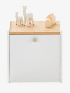 Chevet Avec Bac à Roulettes LIGNE CONFETTI Blanc - Vertbaudet -Petit Monde Promos Boutique chevet avec bac a roulettes ligne confetti 2