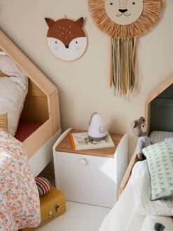 Chevet Avec Bac à Roulettes LIGNE CONFETTI Blanc - Vertbaudet -Petit Monde Promos Boutique chevet avec bac a roulettes ligne confetti 3