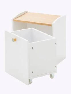 Chevet Avec Bac à Roulettes LIGNE CONFETTI Blanc - Vertbaudet -Petit Monde Promos Boutique chevet avec bac a roulettes ligne confetti 5