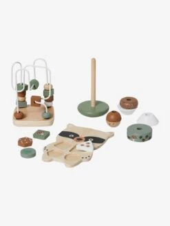 Nouvelles Arrivées -Petit Monde Promos Boutique coffret 3 jeux deveil green forest en bois fsc 1