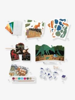 Coffret Le Monde Des Dinosaures DJECO Vert - Djeco -Petit Monde Promos Boutique coffret le monde des dinosaures djeco 3