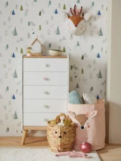 Commode Semainier Avec Poignées Personnalisables LIGNE CONFETTI Blanc - Vertbaudet -Petit Monde Promos Boutique commode semainier avec poignees personnalisables ligne confetti 2