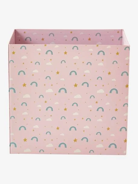 Corbeille En Carton Pliable Arc-en-ciel Rose - Vertbaudet 1 Corbeille En Carton Pliable Arc-en-ciel Rose - Vertbaudet