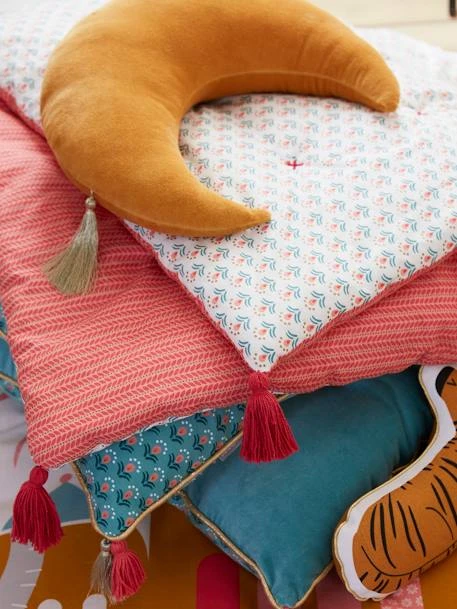 Coussin Lune En Velours EDEN INDIA Ocre - Vertbaudet 2 Coussin Lune En Velours EDEN INDIA Ocre - Vertbaudet – Image 2