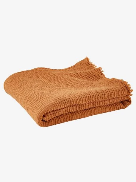Couverture En Gaze De Coton Bio Caramel - Vertbaudet 1 Couverture En Gaze De Coton Bio Caramel - Vertbaudet
