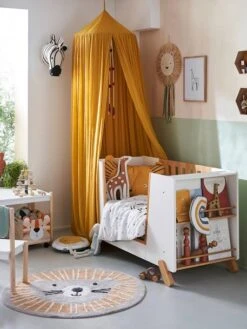 Lit Bébé Avec Barrière Amovible + Rangement Bibliothèque LIGNE PIROUETTE Blanc - Vertbaudet -Petit Monde Promos Boutique lit bebe avec barriere amovible rangement bibliotheque ligne pirouette 2