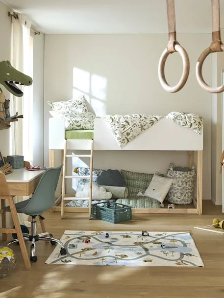 Lit Enfant Mi-hauteur Réversible ZIG-ZAG Blanc - Vertbaudet 2 Lit Enfant Mi-hauteur Réversible ZIG-ZAG Blanc - Vertbaudet – Image 2