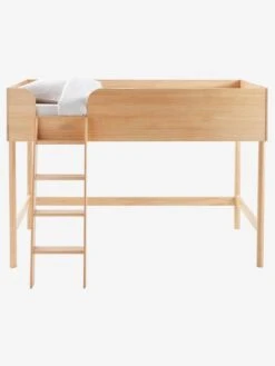 Lit Mi-hauteur LIGNE CONFETTI NATURE Marron - Vertbaudet -Petit Monde Promos Boutique lit mi hauteur ligne confetti nature 2