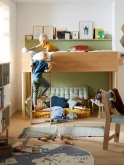 Lit Mi-hauteur LIGNE CONFETTI NATURE Marron - Vertbaudet -Petit Monde Promos Boutique lit mi hauteur ligne confetti nature 3