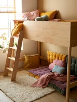 Lit Mi-hauteur LIGNE CONFETTI NATURE Marron - Vertbaudet -Petit Monde Promos Boutique lit mi hauteur ligne confetti nature 4