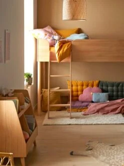 Lit Mi-hauteur LIGNE CONFETTI NATURE Marron - Vertbaudet -Petit Monde Promos Boutique lit mi hauteur ligne confetti nature 5