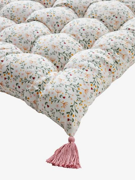 Matelas De Sol Avec Pompons FLEURETTES écru / Multicolore - Vertbaudet 3 Matelas De Sol Avec Pompons FLEURETTES écru / Multicolore - Vertbaudet – Image 3