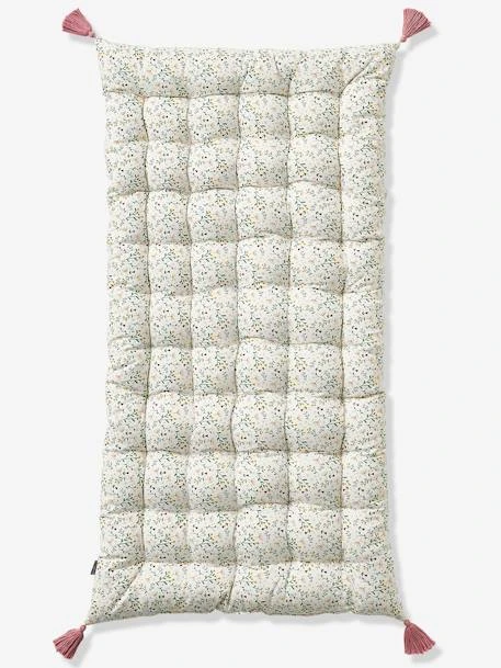 Matelas De Sol Avec Pompons FLEURETTES écru / Multicolore - Vertbaudet 1 Matelas De Sol Avec Pompons FLEURETTES écru / Multicolore - Vertbaudet