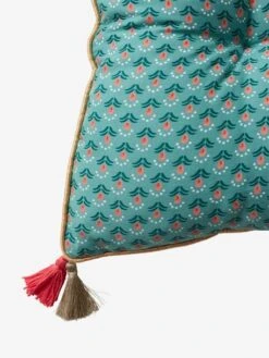 Matelas De Sol Velours Eden India Vert / Rose - Vertbaudet -Petit Monde Promos Boutique matelas de sol velours eden india 3