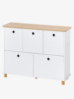 Meuble De Rangement 5 Bacs LIGNE PTILOU Blanc/bois - Vertbaudet 4 Meuble De Rangement 5 Bacs LIGNE PTILOU Blanc/bois - Vertbaudet -Petit Monde Promos Boutique meuble de rangement 5 bacs ligne ptilou 1