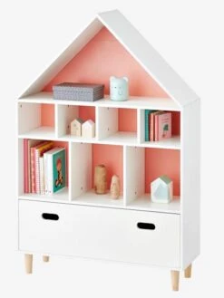 Meuble De Rangement 9 Cases Maison Blanc/bleu - Vertbaudet -Petit Monde Promos Boutique meuble de rangement 9 cases maison 3