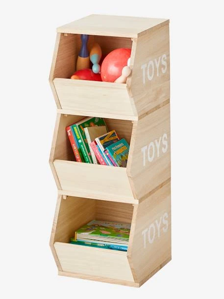 Meuble Vertical 3 Bacs Toys Bois - Vertbaudet 1 Meuble Vertical 3 Bacs Toys Bois - Vertbaudet