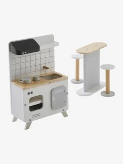 Mobilier De Cuisine Pour Poupée Mannequin En Bois FSC® Blanc - Vertbaudet