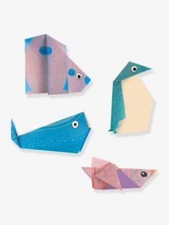 Origami Facile - Les Animaux Polaires DJECO Bleu - Djeco -Petit Monde Promos Boutique origami facile les animaux polaires djeco 2