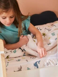 Parure Caradou "facile à Border" Sans Couette ABECEDAIRE MARIN Ivoire Imprimé Animaux - Vertbaudet -Petit Monde Promos Boutique parure caradou facile a border sans couette abecedaire marin 2