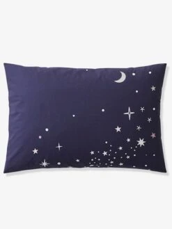 Parure Housse De Couette + Taie D'oreiller Avec Détails Phosphorescents MISS CONSTELLATION Marine / Parme - Vertbaudet -Petit Monde Promos Boutique parure housse de couette taie doreiller avec details phosphorescents miss constellation 4