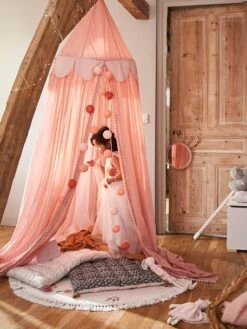 Rideau Ciel De Lit PRINCESSE NATURE Rose - Vertbaudet -Petit Monde Promos Boutique rideau ciel de lit princesse nature 4