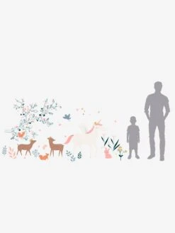 Sticker Géant Forêt Enchantée Gris - Vertbaudet -Petit Monde Promos Boutique sticker geant foret enchantee 2