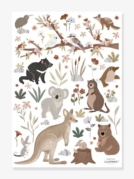 Stickers Animaux D'Australie Lilydale LILIPINSO Gris - Lilipinso 1 Stickers Animaux D'Australie Lilydale LILIPINSO Gris - Lilipinso