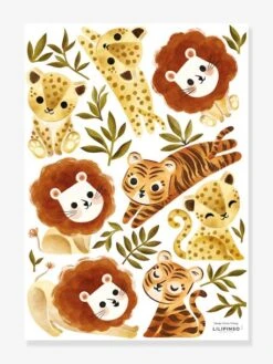 Stickers Animaux Savane Felidae LILIPINSO Bronze - Lilipinso