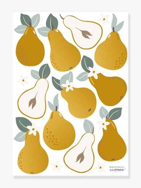 Stickers Poires Louise LILIPINSO Moutarde - Lilipinso 1 Stickers Poires Louise LILIPINSO Moutarde - Lilipinso