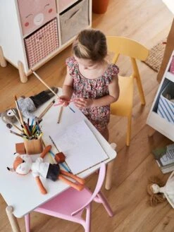 Table De Jeu LIGNE WOODY Blanc - Bois - Vertbaudet -Petit Monde Promos Boutique table de jeu ligne woody 3