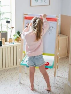 Tableau Pliable Et Réglable En Hauteur 3 En 1 En Bois FSC® Multicolore - Vertbaudet -Petit Monde Promos Boutique tableau pliable et reglable en hauteur 3 en 1 en bois fsc 3