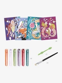 Tableaux à Pailleter - La Lumière Des Sirènes DJECO Multicolore - Djeco -Petit Monde Promos Boutique tableaux a pailleter la lumiere des sirenes djeco 2