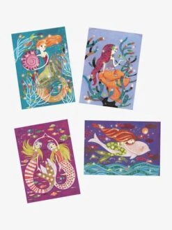 Tableaux à Pailleter - La Lumière Des Sirènes DJECO Multicolore - Djeco -Petit Monde Promos Boutique tableaux a pailleter la lumiere des sirenes djeco 3