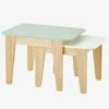 Tables Gigognes Gris Vert/bois + Blanc/bois - Vertbaudet