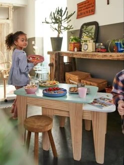 Tables Gigognes Gris Vert/bois + Blanc/bois - Vertbaudet 11 Tables Gigognes Gris Vert/bois + Blanc/bois - Vertbaudet -Petit Monde Promos Boutique tables gigognes 5