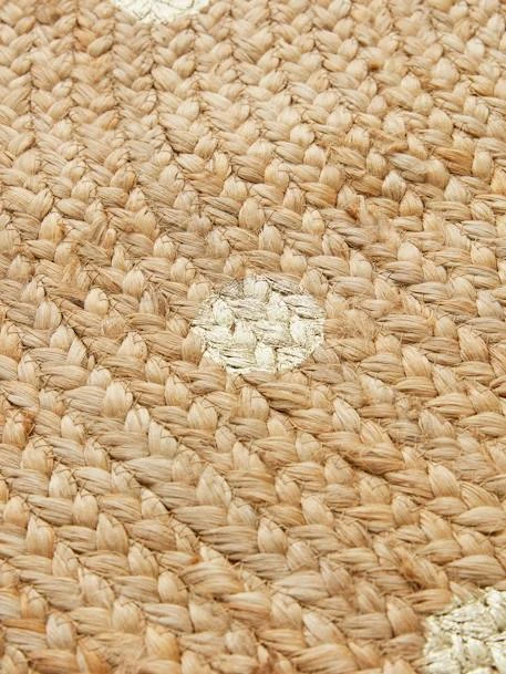 Tapis Jute à Pois Dorés Beige Clair Uni Avec Decor - Vertbaudet 4 Tapis Jute à Pois Dorés Beige Clair Uni Avec Decor - Vertbaudet – Image 4